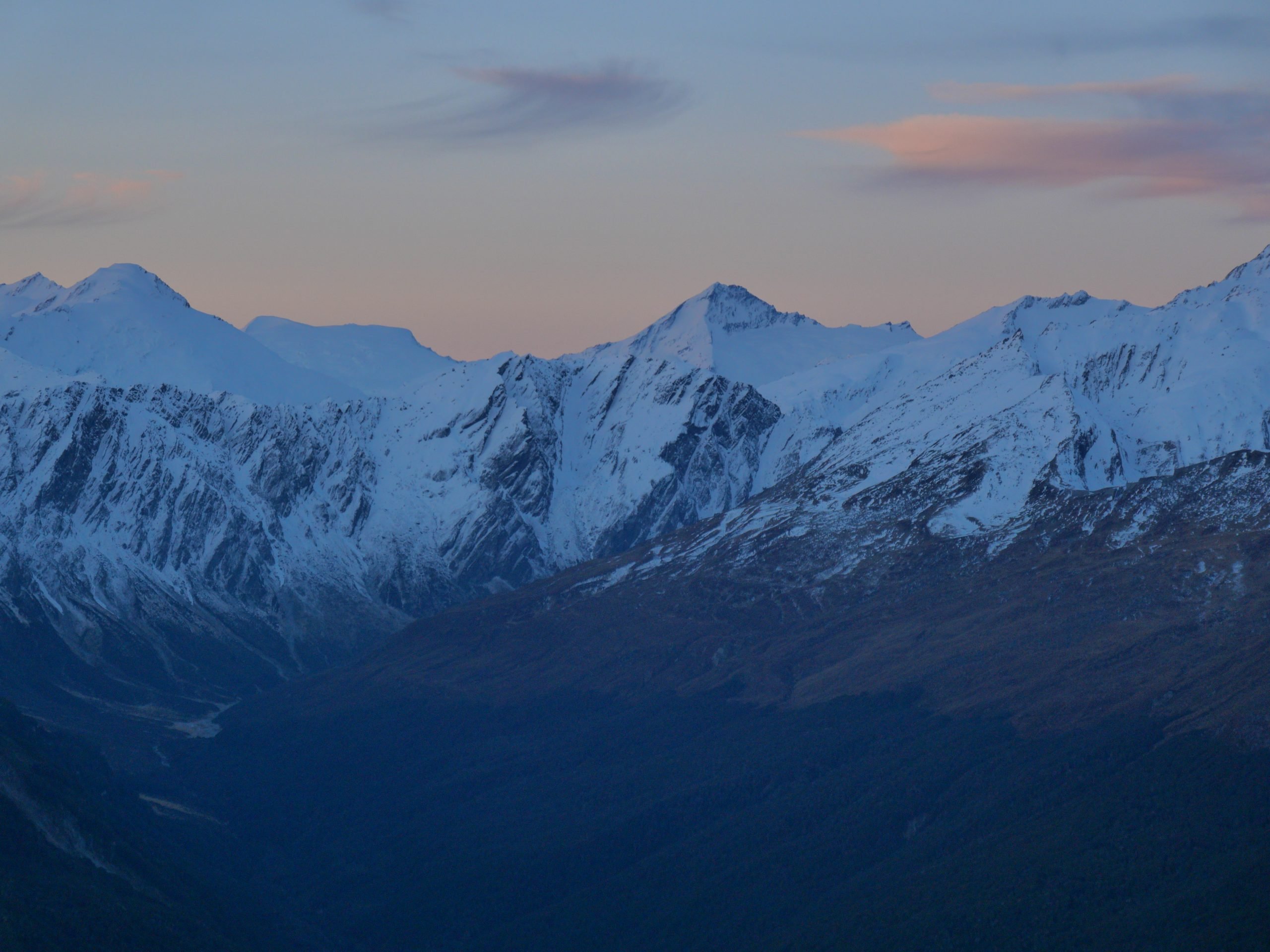 Photo of Mt Aspiring at sunset from Lennox Pass