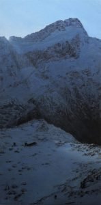 A photo of Mt Sefton and Mueller Hut painting