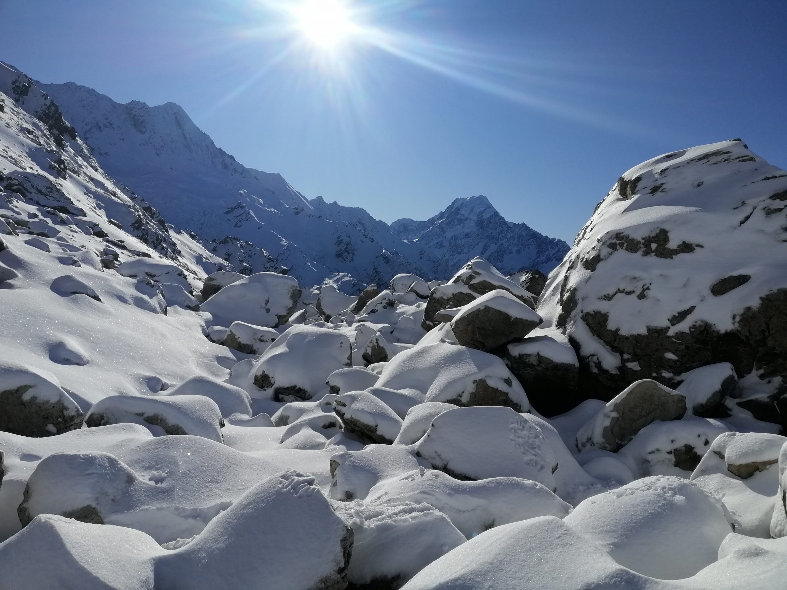 Picture of snow at Mt Cook