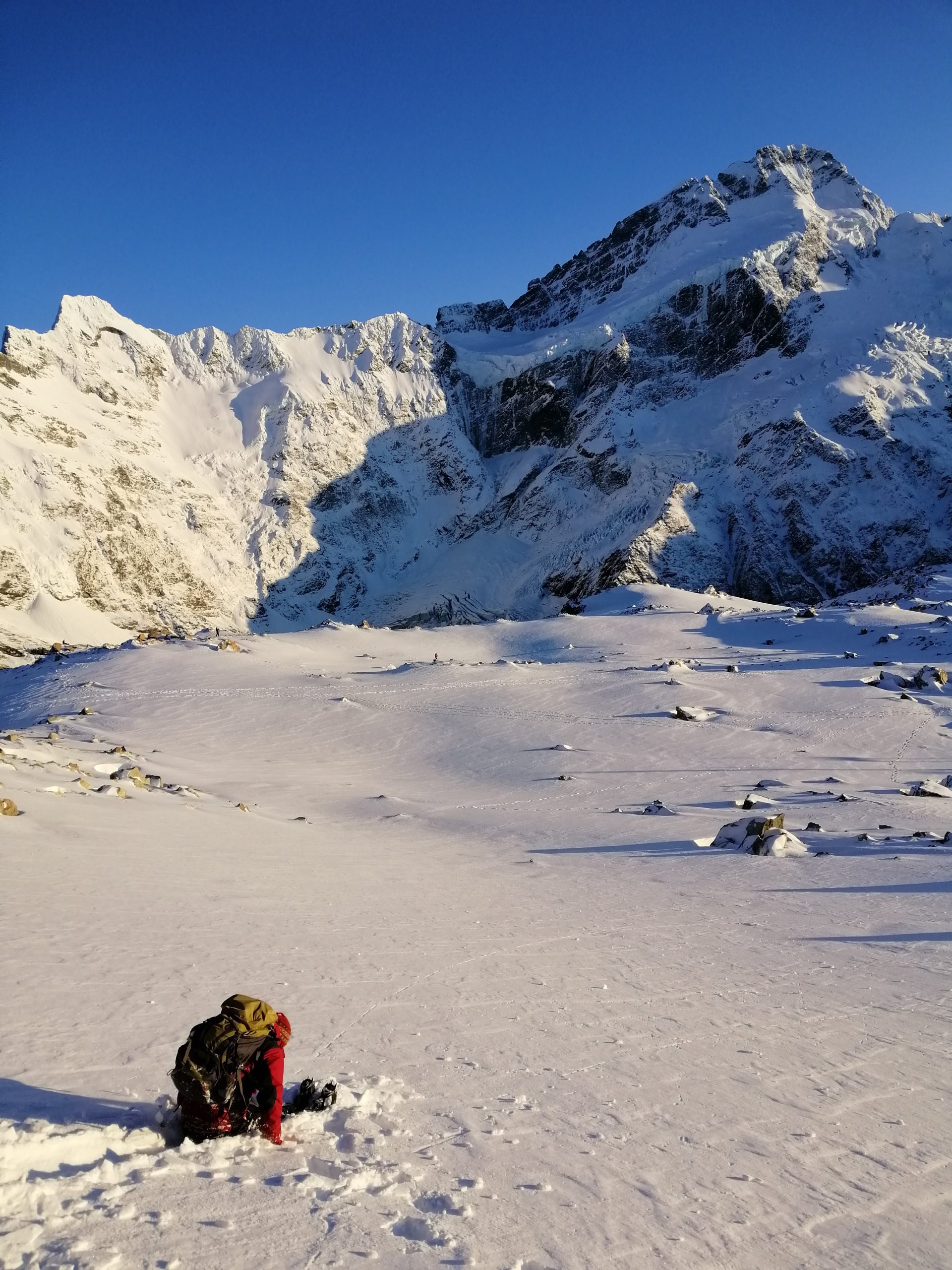 Mt Sefton and glissading